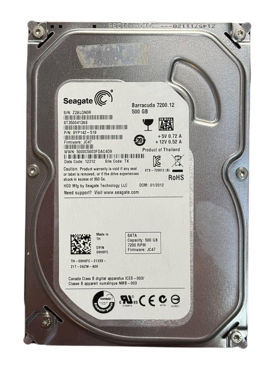 Жорсткий диск 3.5" 500GB Seagate Barracuda 7200.12 | ST3500413AS | 7200 об/хв | 16 MB | SATA III Б/В