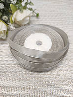 Стрічка атласна 0.9 см світло Сіра (рулон 32 метри) А09-66-32