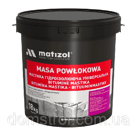 Мастика гідроізолююча каучукова універсальна Matizol (18 кг), фото 1