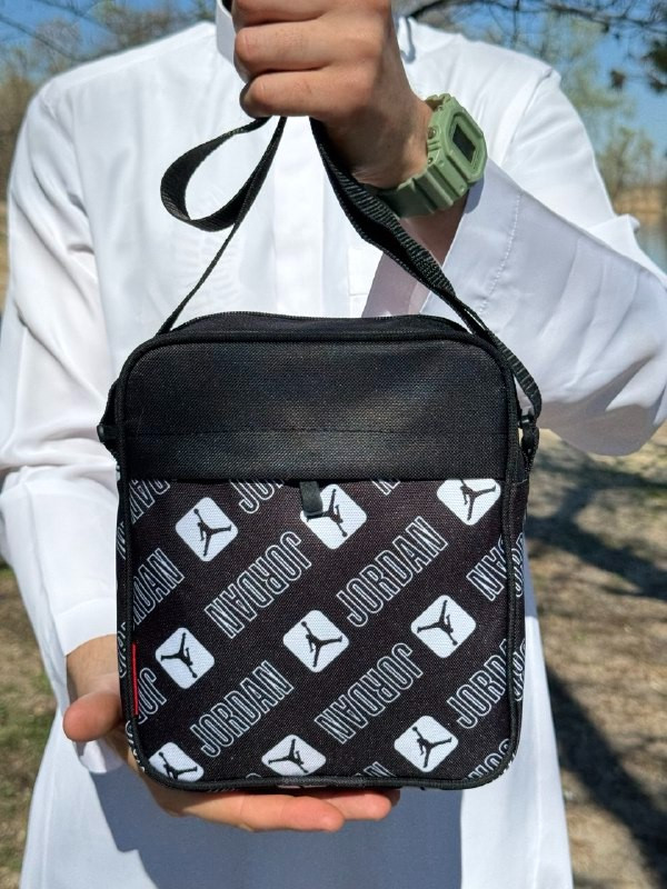 Сумка-барсетка чоловіча - чорна модель для міста, офісу та відпочинку