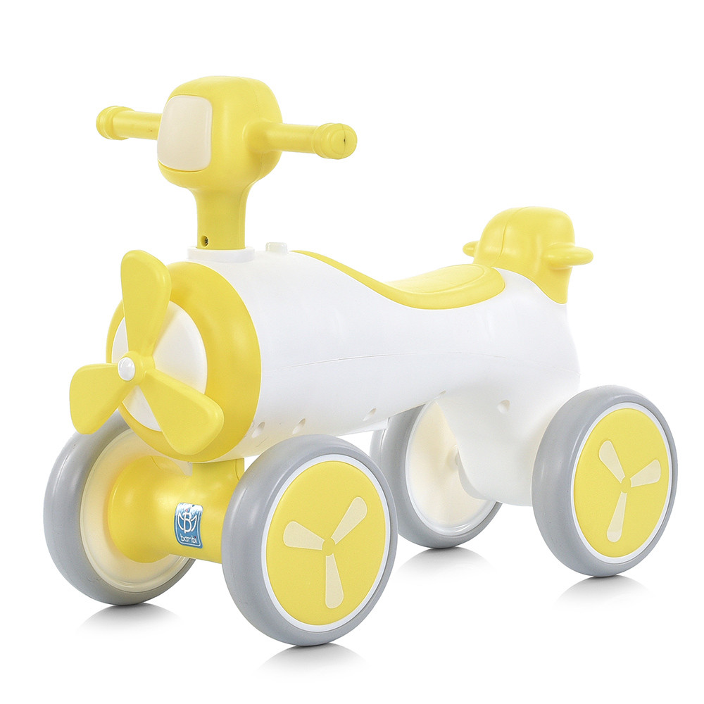 Каталка толокар Bambi M 5854 біговел EVA колеса, музика, світло, жовтий, фото 1
