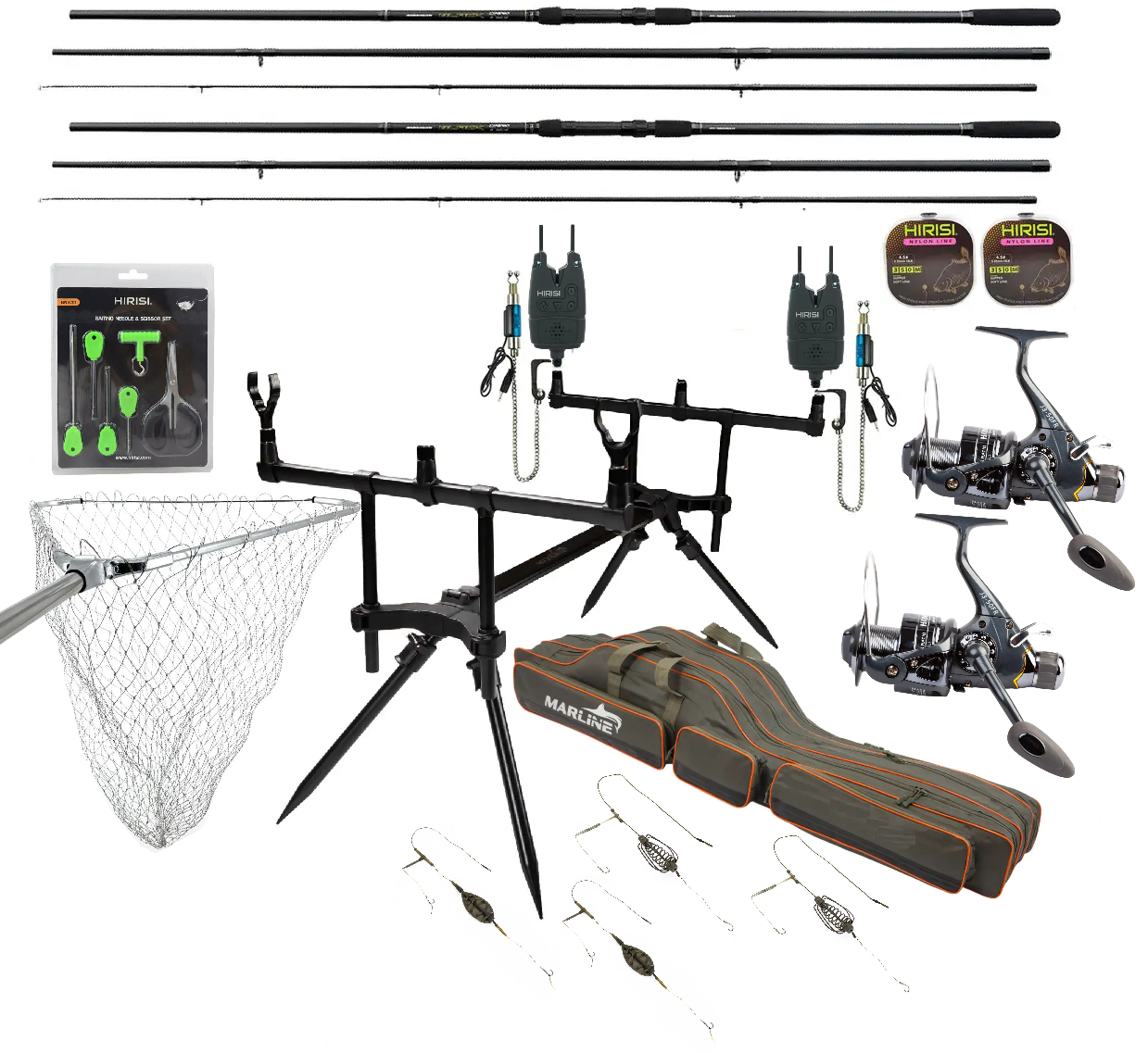 Готовий набір Карповий Майстер PRO на 2 Вудилища Flagman Magnum Black Carp 3,60 м 3lb