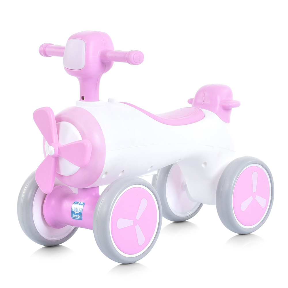 Каталка толокар Bambi M 5854 біговел EVA колеса, музика, світло, рожевий, фото 1