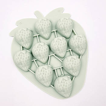 Силіконова форма для цукерок Полуниця — 10 шт.