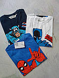Футболки H&M (набір) на хлопчика, р.122-128, 6-8 років, Marvel, Людина Павук+Чорна Пантера+Капітан Америка, фото 3