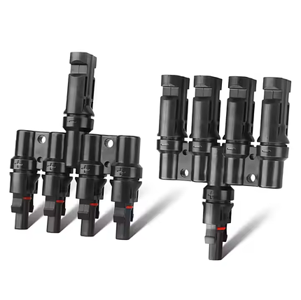 Конектор-розгалужувач 4 в 1 для сонячних панелей 4мм² MC-4 пара на 30 А, фото 1