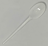 Ложки одноразові кавові 11 см 200 шт білі пластикові, фото 2