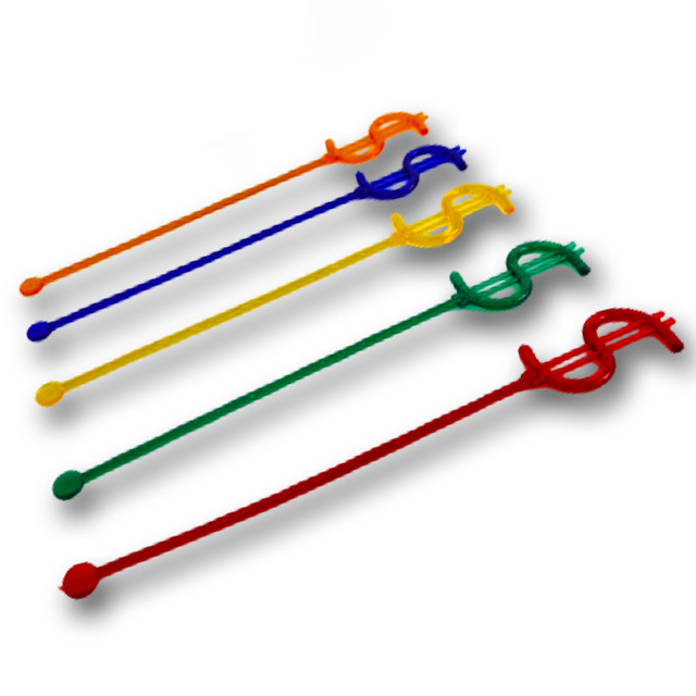 Мішалки для коктейлів Долар кольорові 19см 100шт, фото 1