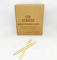 Мішалки дерев'яні 14 см 1000 шт у картонній упаковці