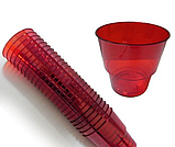 Стакани склоподібні 200 мл 25 шт червоні, фото 2