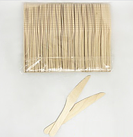 Ножі дерев'яні одноразові 16 см 100 шт