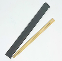 Палички для суши подвійні  23см 100шт бамбук в чорній упаковці