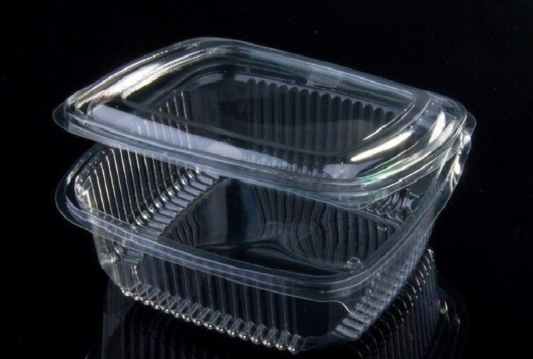 Ємність контейнер FT 208-500 з кришкою 500мл 12х13,5х6,5см 100шт. РЕТ, фото 1