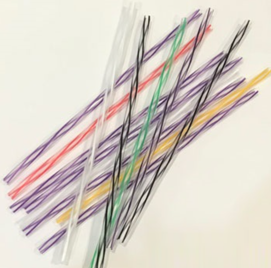 Трубочка фреш 25см d 8мм 500шт 3D різнокольорові прямі, фото 1