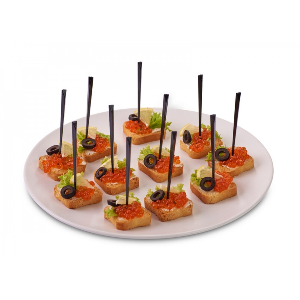 Шпажки для канапе чорні кристал 500 шт, фото 1