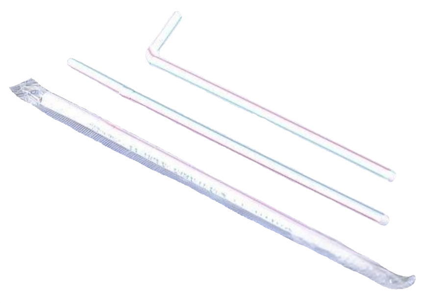 Трубочки з гофрою в індивідуальній упаковці 21см 200шт полосаті, фото 1