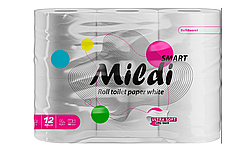 Туалетний папір Mildi smart 12 рулонів 2 шари білий