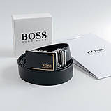 Чоловічий ремінь із натуральної шкіри з пряжкою автомат (201), фото 2