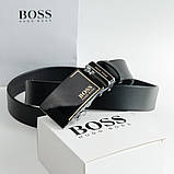 Чоловічий ремінь із натуральної шкіри з пряжкою автомат (201), фото 3