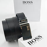 Чоловічий ремінь із натуральної шкіри з пряжкою автомат (201), фото 4