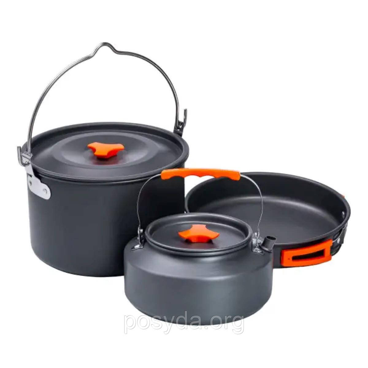 Набір туристичного посуду 3 предмети 21/18/22 см, фото 1