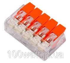 Клема з’єднувальна Slim connector на п'ять контактів (450В, 32А) самозажимна 4124