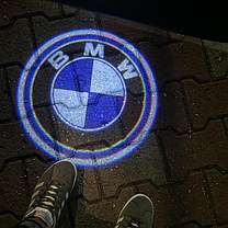 Проектор підсвічування логотипу для дверей BMW (БМВ) Лого з синім обведенням E90 F30 E60 F10 F01 E70 F15, фото 3