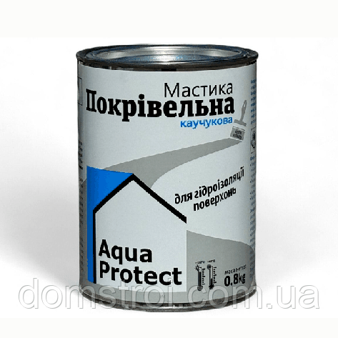 Мастика гідроізоляційна бутил-каучукова універсальна Aqua Protect (сіра), фото 1