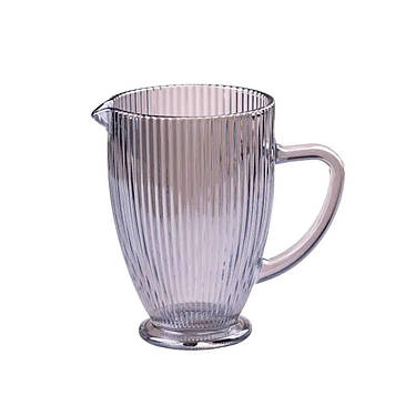 Глечик для напоїв ребристий 1,2 л з товстого скла блакитний HP7118BL