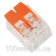 Клема з’єднувальна Slim connector на два контакти (450В, 32А) самозажимна 4122