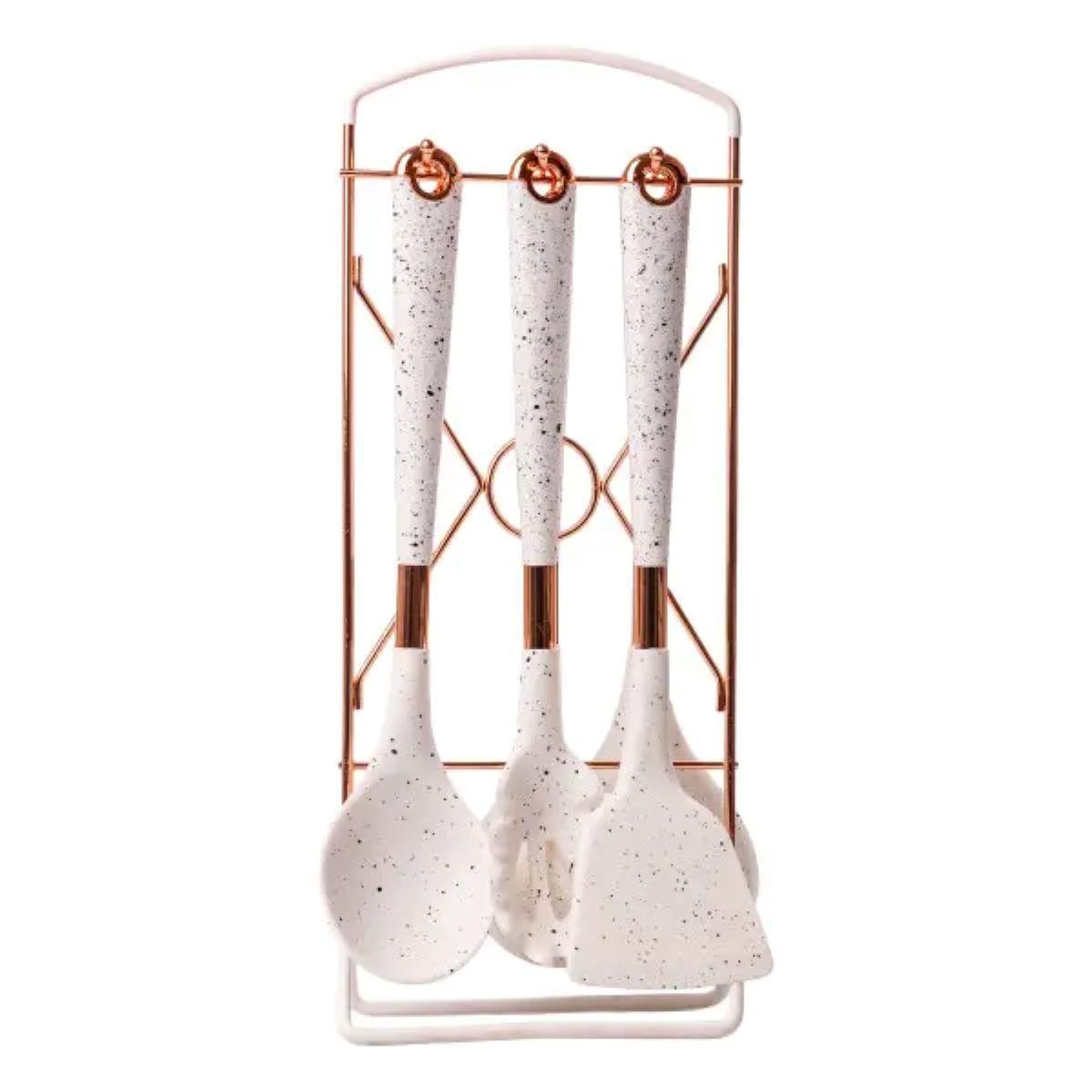 Набір кухонного приладдя на підставці 6 штук кухонні аксесуари Граніт YRUR7, фото 1