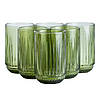 Набір склянок 6 штук 450 мл скляні зелений HP4146, фото 3