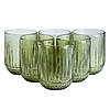 Набір склянок 6 штук по 250 мл скляні зелений HP4147, фото 3