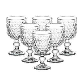 Набір келихів для вина 6 штук скляні HP4152