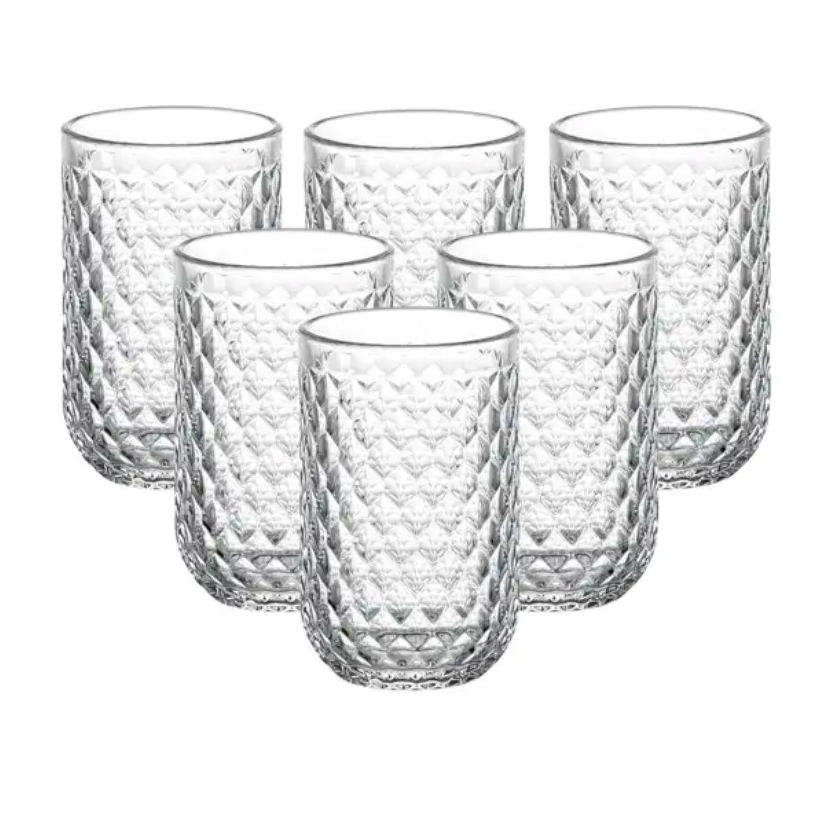 Набір склянок 6 штук по 450 мл скляні прозорі HP4154, фото 1