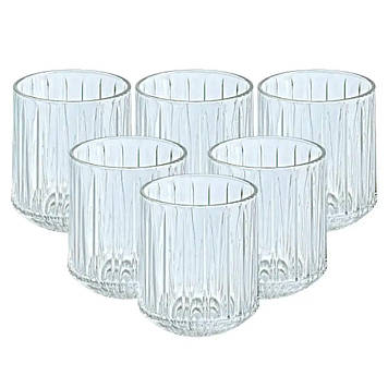 Набір склянок скляних 6 штук по 315 мл прозорий HP518