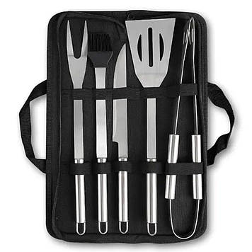 Набір аксесуарів для барбекю, мангала, гриля 5 предметів 40х10х5 см мангальне приладдя HP-20-72