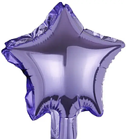 Фольгована повітряна куля Зірка бузкова 4" Китай (наповнюється повітрям)