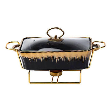 Настільний марміт 1 літр прямокутний порцелянаовий марміт з підігрівом HP1046