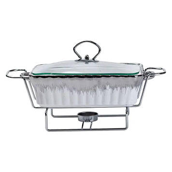 Марміт прямокутний на 1 л порцелянаовий з підігрівом 31×16×11 см HP1019