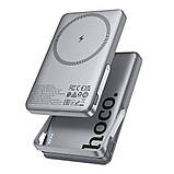 Універсальна Мобільна Батарея Power Bank Hoco Q36 Sunlight PD20W magnetic suction+holder 5000mAh Колір Сірий, фото 4