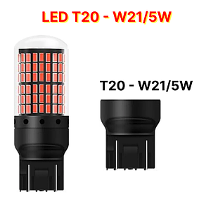 Світлодіодні LED ЛЕД лампи для авто цоколя W21/5W - T20 2к - для габаритів, стопи, ДХО, повороти