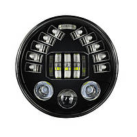 Фара LED ВАЗ 2101, 2121, ГАЗ, УАЗ, іномарки, мото 7 дюймів 70W з ДХО, IP68