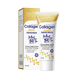 Сонцезахисний крем для обличчя з колагеном Sadoer Collagen SPF 50, 40g