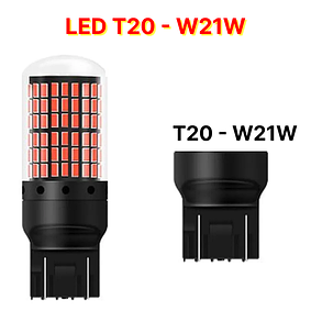 Світлодіодні LED ЛЕД лампи для авто цоколя W21W - T20 1к - для габаритів, стопи, ДХО, повороти