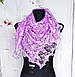 Хустка жіноча середня фатин стрейч бузковий, фото 4