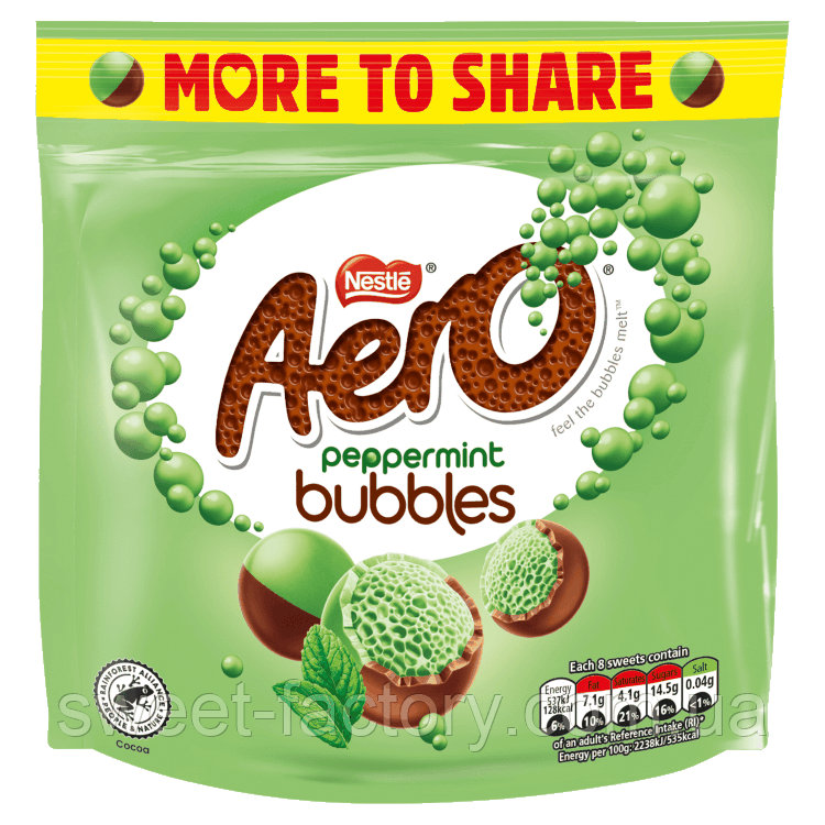 Шоколадні цукерки Aero Bubbles Peppermint 181g