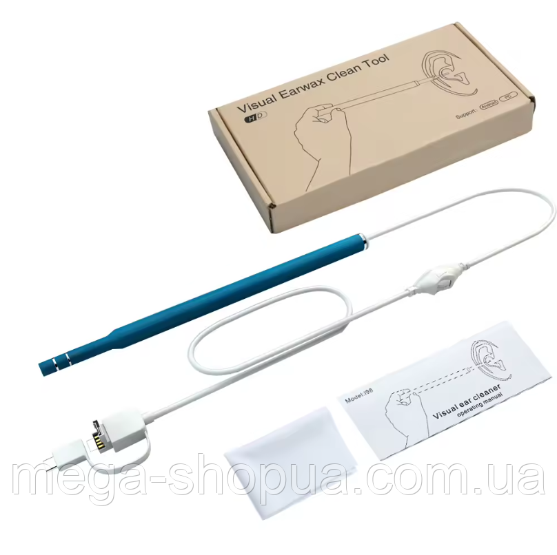 Отоскоп бороскоп ендоскоп цифровий 3в1 USB HD — багатоцільовий ендоскоп для телефону та смартфона T7-V