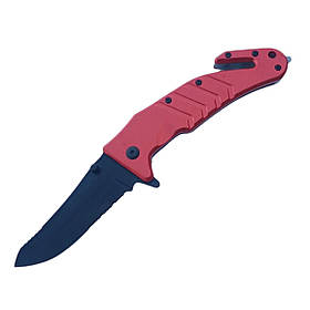 Розкладний ніж Tiger USA 2288 із серрейтором та склобоєм 21см Red (7_02439)
