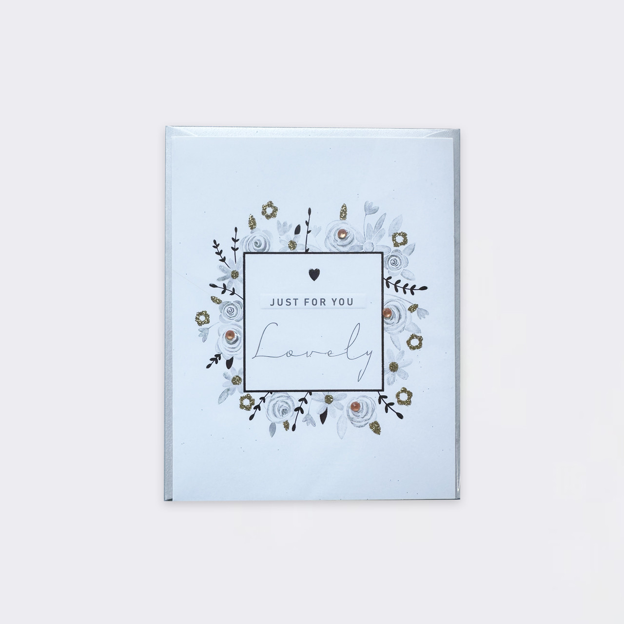 Листівка "Just for you, lovely" з конвертиком білого кольору 16,7х13,3 см 1шт.